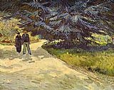 Famous Couple Paintings - Couple in the Park,Arles